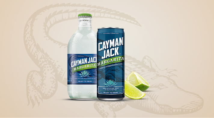 Cayman Jack Margarite in bottle and can